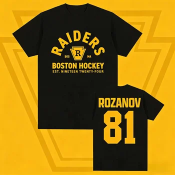 2026 New Rozanov 81 Boston Raiders 100%cotton men's shirt Graphics heated rival oversized Women's Short Sleeved Cheap Tshirt