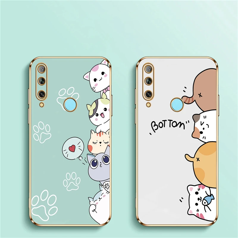 Cartoon Animal Cat Plating Soft Case Cover