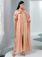 Eid Djellaba Luxury Muslim Sets for Women Diamonds Dubai Abaya Turkey Kaftan Kimono Jalabiya 2 Piece Dress Caftan Marocain Femme 5