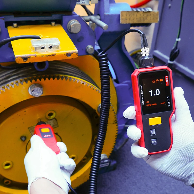 UNI-T Vibration Meter Testers UT312A Handheld Digital Vibrator Tester 0.1 - 199.9m/s² Vibration Analyzer 5