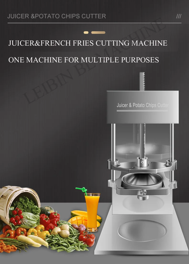 Description Picture 3 of itemVegetable Food Chopper Electric Press Fruit Juicer French Fries Potato Slicer