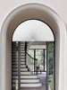 1PC self-adhesive arched pleated curtains for bedroom shading, sun shading, non perforated blinds, disposable curtains 3