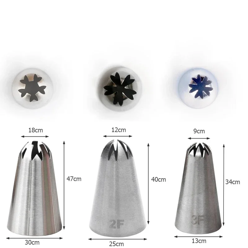 Description Picture 5 of item#1F#2F#3F Cherry Blowwoms Cream Nozzles Confectionery Cake Making Tools Flower Piping Tips Cupcake Pastry Decorating Tools