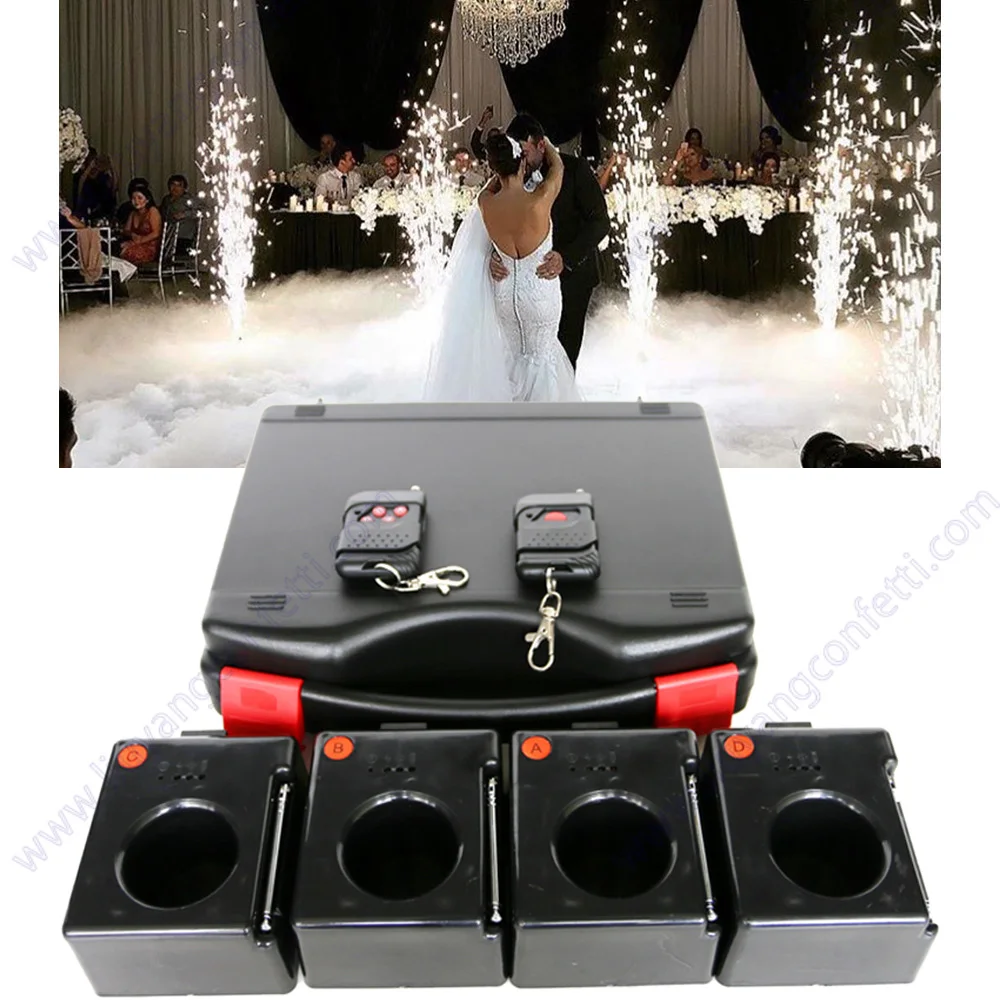 

Antenne 4 Kanaals Afstandsbediening Pryo Base Ontvanger Bruiloft Fontein Machine Draadloze Koud Vuurwerk Voor Dj Party Stage