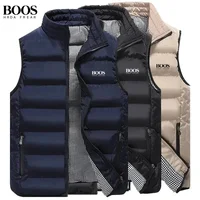 Gilet chaud de haute qualité pour hommes, marque de broderie, marque de mode de luxe d'automne et d'hiver, veste coupe-vent d'extérieur sans manches 1