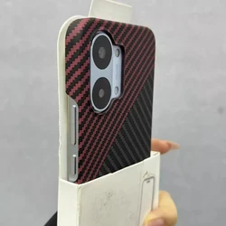 Fashionable Carbon Fiber Texture Anti - Fingerprint Protective Cover with Bumper for Poco X8 Pro (Color 1)