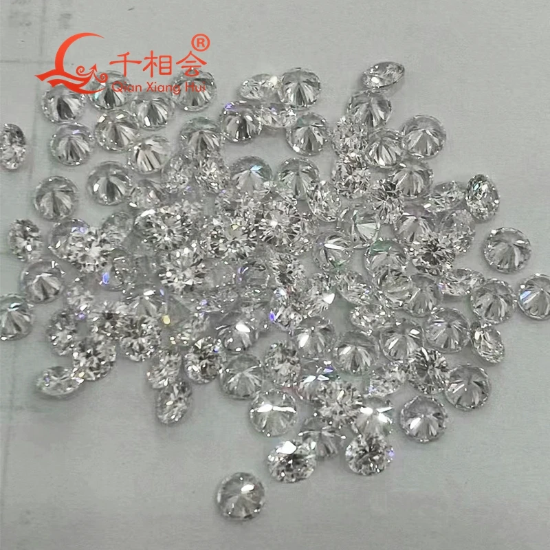0.1-0.5ct  3mm-5mm D VS1 or FG VS-SI white  clarity round shape HPHT lab created artificial diamond loose stone jewelry making