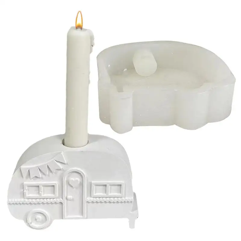 

Silicone Mold Candle Holder DIY Epoxy Resin Candle Stand Casting Mold Home Decor Crafts Mold Non-Stick Easy Release Table