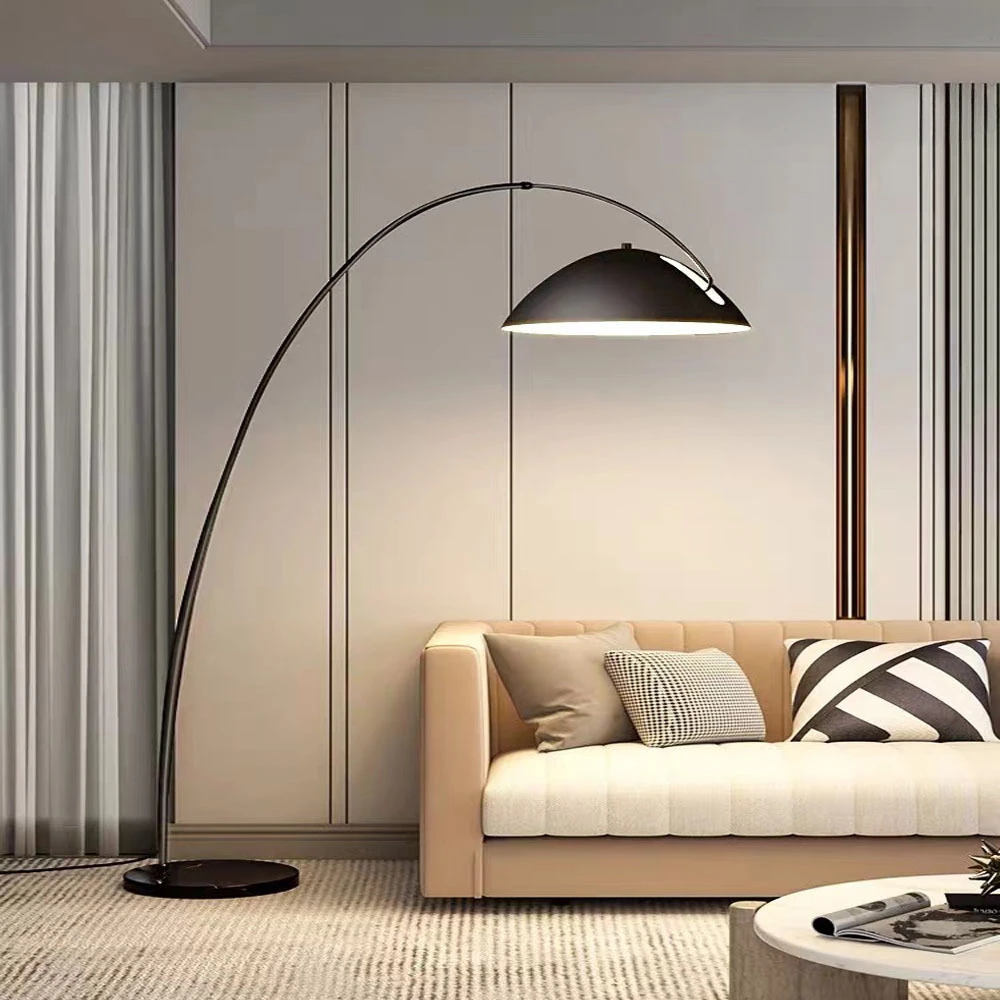 

Fishing Lamp Floor Lamp Marble Base Nordic Modern Simple Living Room Bedroom Designer's Creative Standing Lamp