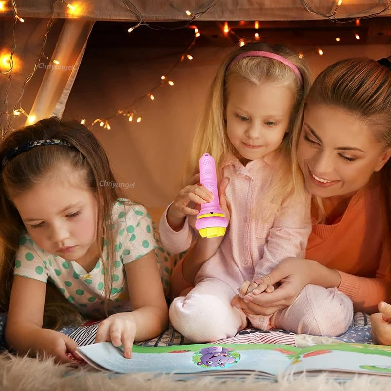 Projector Flashlight for Kids 10 Cards 80 Patterns Bedtime Toys Cartoon...