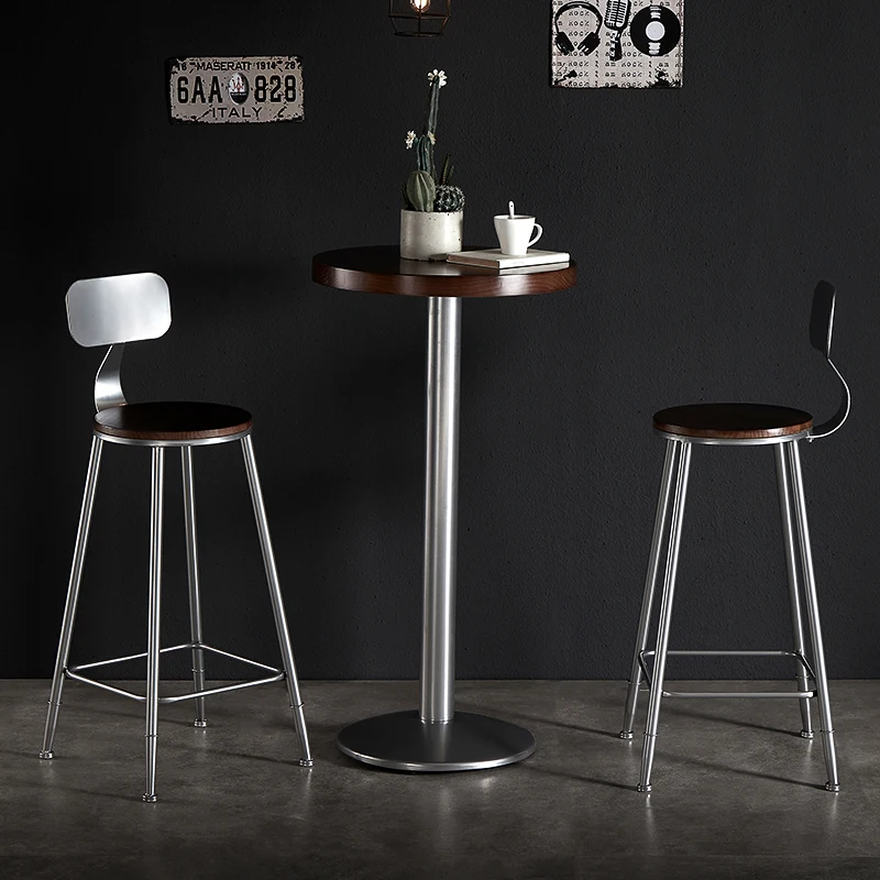 Cafe Dining Bar Chairs Metal Nordic Minimalist Modern Salon Bar Chairs Cafe Mobile Fauteuils De Salon Balcony Furniture Fg27