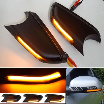 LED 백미러 표시기 점멸등, 동적 방향 지시등, VW 폴로 MK4 9N 2005-2009, 스코다 옥타비아 MK2 1Z 2004-2010