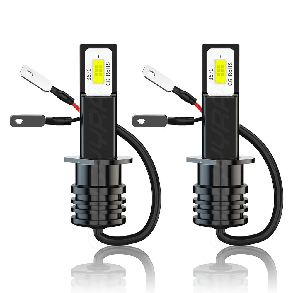 2x H1 LED Headlight Bulbs Conversion Kit High Low Beam Super Bright 6000K White 3000K Yellow 12000K Blue led lights led bulbs led headlights led car lights led car headlights