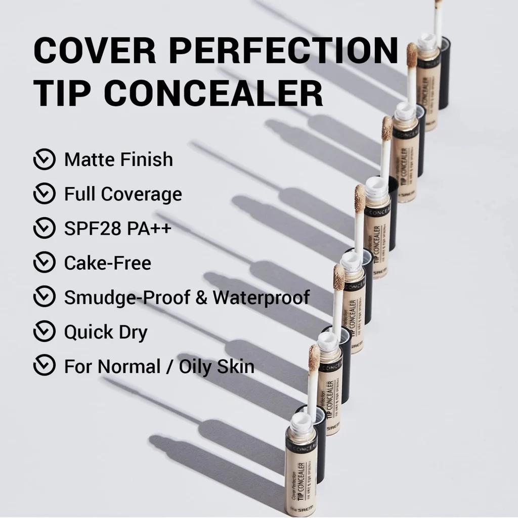 Makeup Concealer Face Concealer Pen The Saem Cover Perfection Tip Concealer 6.5g 0.2 0z