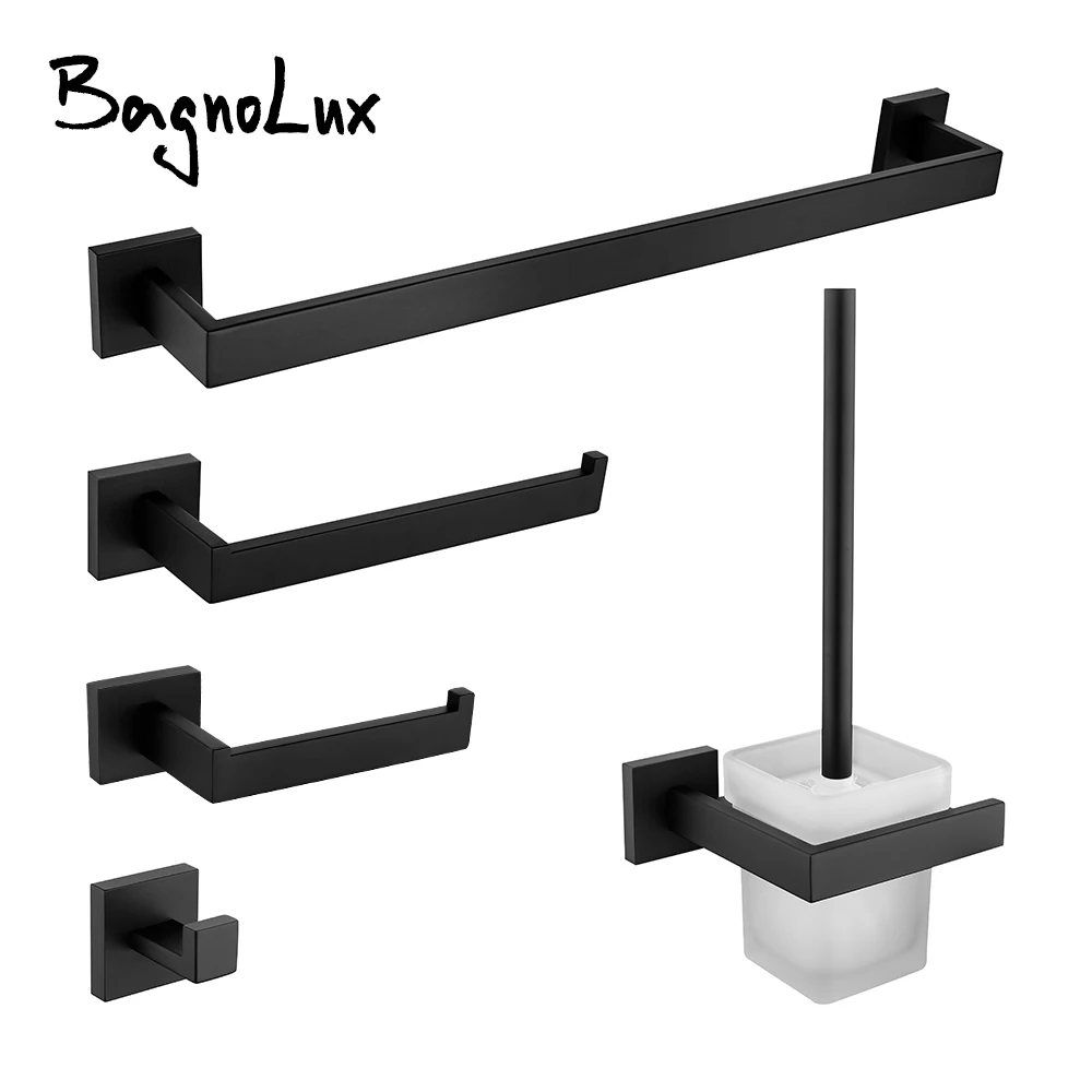Toilet Paper Holder Adhesive Hook Towel Hook Bathroom Hardware Set Bathroom Hardware Accessories Clothes Hook BagnoLux Chrome Stainless Steel Beautiful Wall Hook Toilet Paper Holder Towel Bar Bathroom Accessories