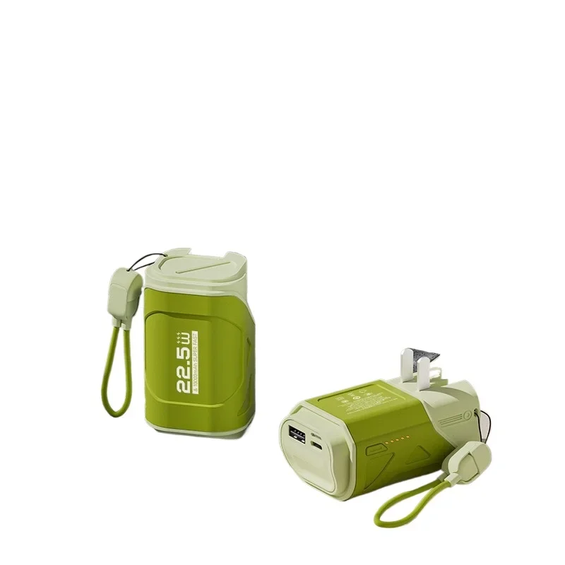 10000mAh New AC Plug Mini Power Bank Portable with Its Own Cable 22.5W Compact and portable Creative Mobile power Supply 6