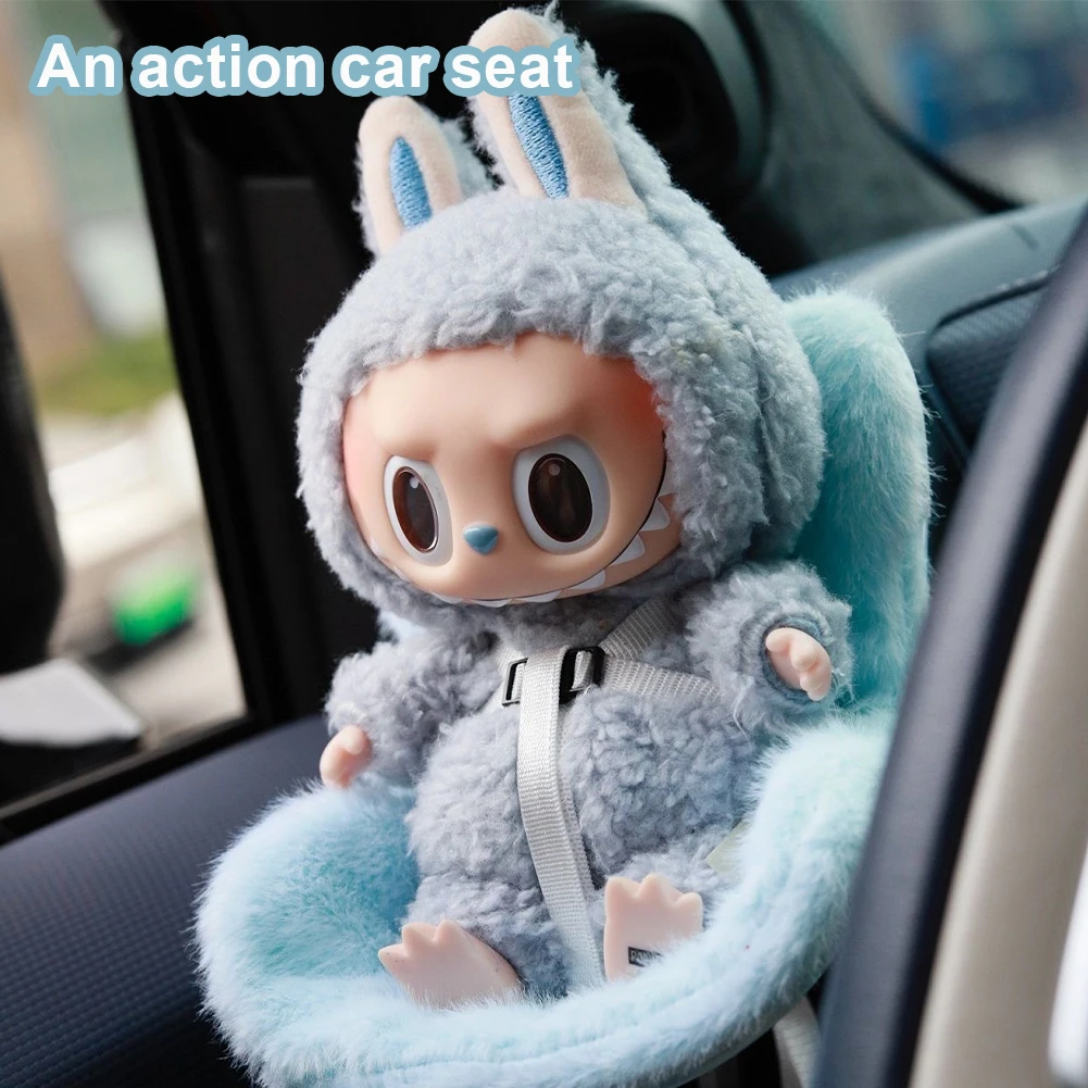 Car Doll Safety Seat for OB11 Labubu Cartoon Chair Model for