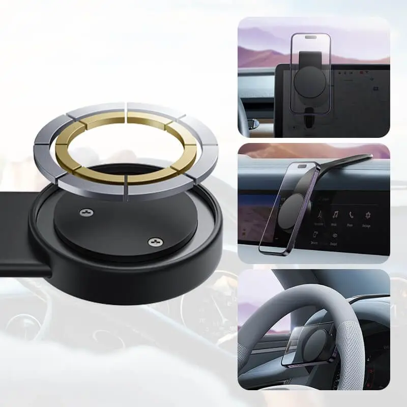 Universal Magnetic Car Phone Holder Mobile Cell Phone Stand Smartphone Pillar Mount Magnetic Suction Car Holder For Tesla