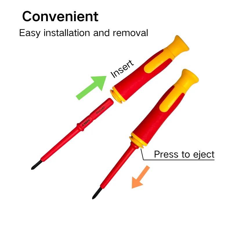 10 In 1 Interchangeable Blade 500V Insulated Screwdriver Set With Case Magnetic For Home Professional Electricians Repair Tools screwdriver set