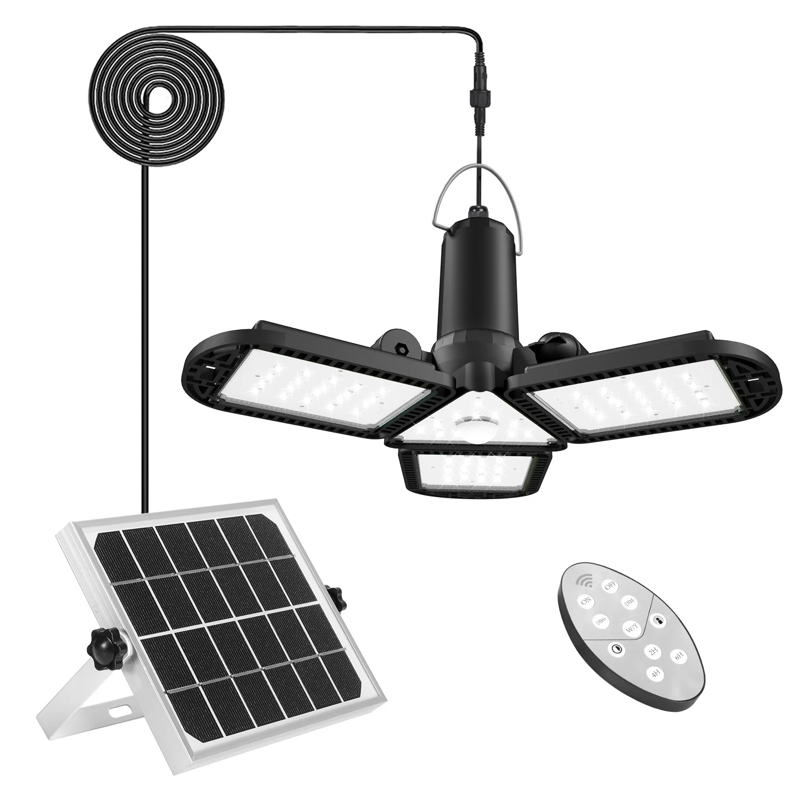 

LED Solar Camping Lights Outdoor USB Rechargeable Bulb Portable Foldable Lamp Camp Tent Hiking Emergency Lantern Light