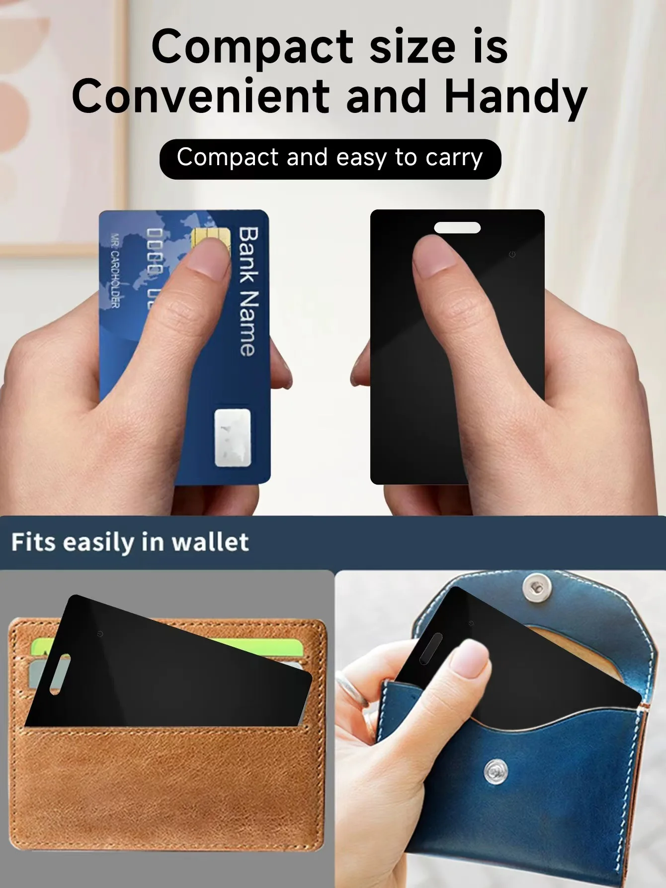 Wireless Charging Tracking Location Wallet Tracker Card Waterproof GPS Locator Work with Apple Find My App Bluetooth Tracker