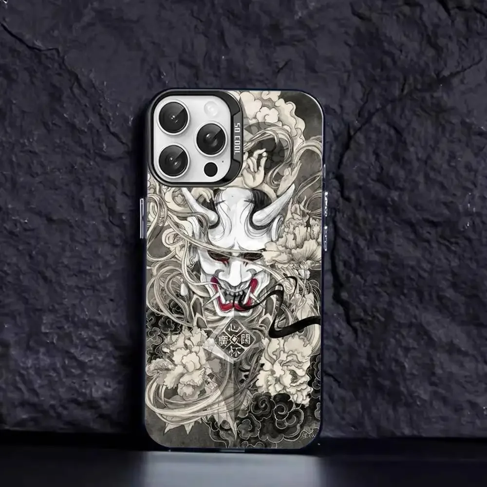 Ghost Face Samurai Matte Shockproof Phone Case - Japan-Inspired Anti-Fall Cover