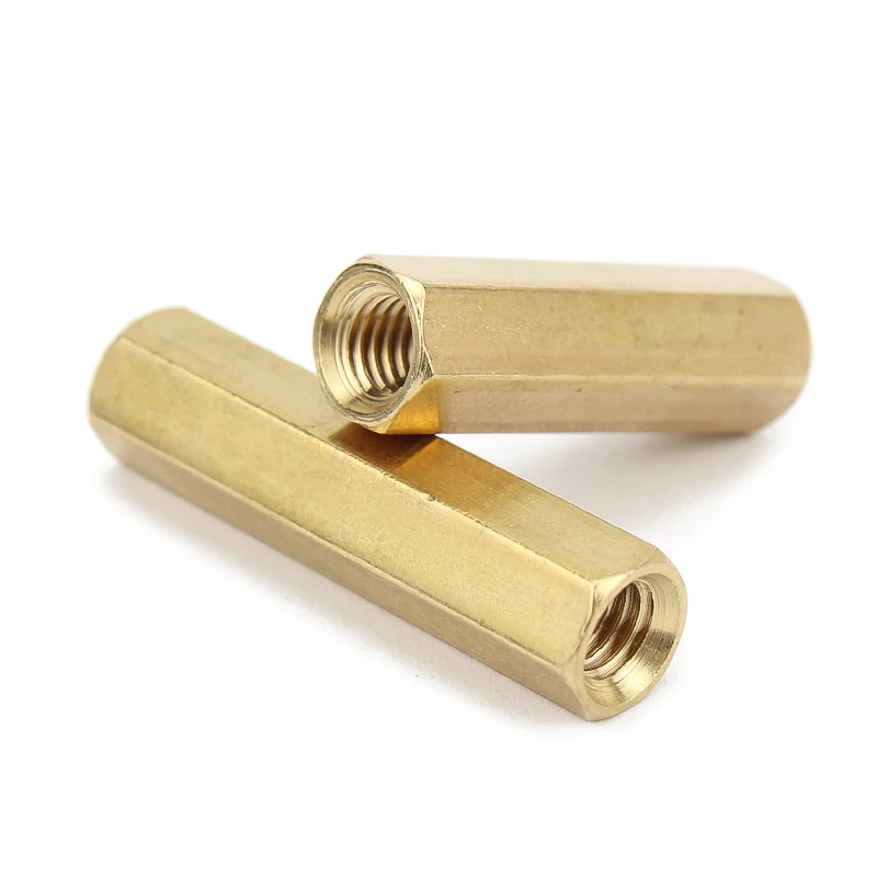 M3 Brass Hex Standoff Spacers - 35mm Female To Female Thread 10pcs Set