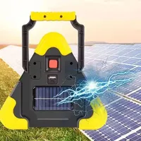 Lampe Solaire d'Urgence Triangulaire 3 en 1, Alarme de Sécurité, Installation, Portable, pour Camping et Travail 4