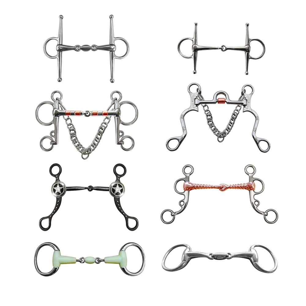 Equestrian Horse Mouth Bit Snaffle Gag Bite Horse Training Riding Harness Supplies Equestrian Horse Mouth Bit Snaffle Gag Bite Horse Training Riding Harness Supplies