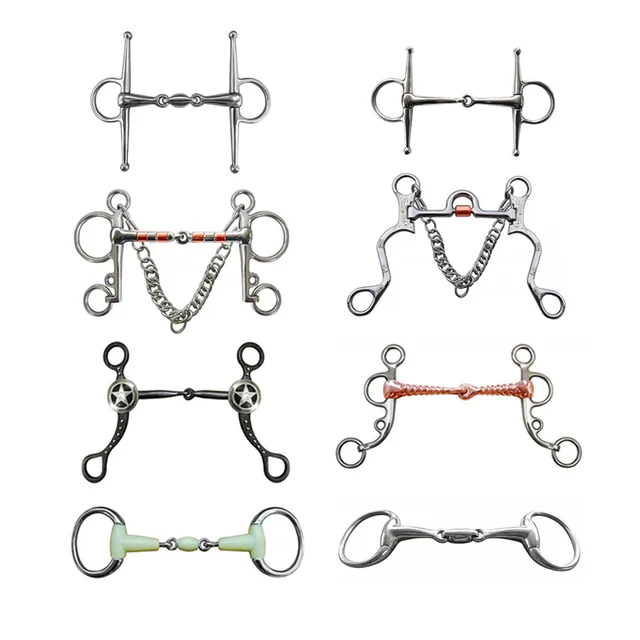 Equestrian Horse Mouth Bit Snaffle Gag Bite Horse Training Riding Harness Supplies Equestrian Horse Mouth Bit Snaffle Gag Bite Horse Training Riding Harness Supplies
