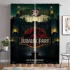 Jurassic Park Kitchen Curtains for Living Room Shades Anti-mosquito Curtains 2 Pieces Halloween Decoration Partition Curtain 1