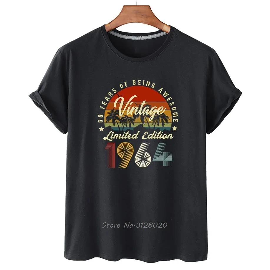 Männer Frauen Geburtstag Jahrestag T-shirt 1964 1974 1984, Familie Party Baumwolle T Shirt Kurzarm T-shirt Vintage T Geschenk Kleidung
