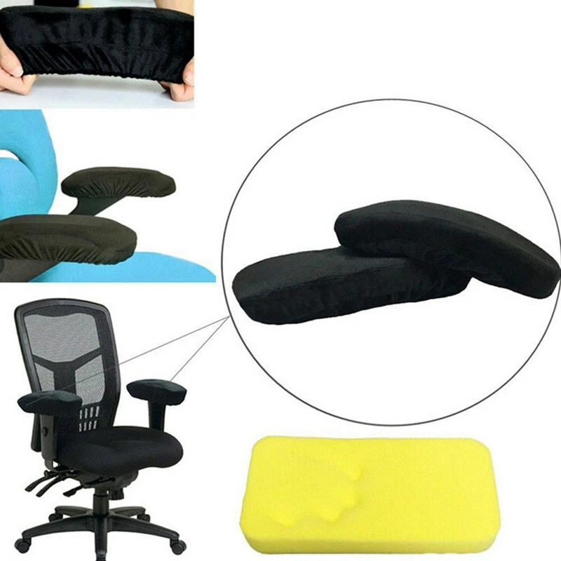 NEWMIND PU Leather Memory Foam Office Chair Armrest Pads Cushion Washable 2 Pcs/Set 