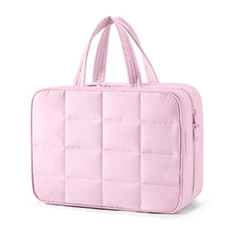 Portable Hanging Toiletry Organizer with Hook - Large size (Pink)