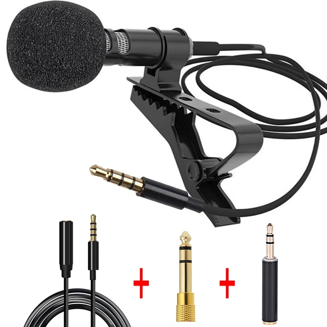 Micro Cravate,Micro De 3,5 mm,Micro Autoradio,Voiture Microphone  Stéréo,Microphone Externe Main Libre Jack,Microphone Lavalier 3,5mm,Mini  Microphone à