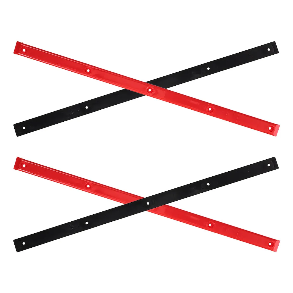4Pcs 충돌 방지 스케이트보드 리브 본 레일 스케이트보드용 전문 플라스틱 견고한 레일 롱보드 간편한 설치