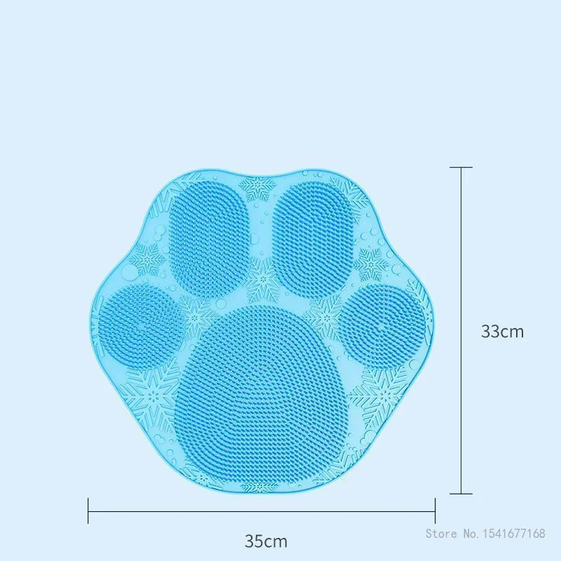 Cat Claw Shape Rubbing Feet Back Massaging Pad, Household Bathroom, Bottom Suction Cup, Non Slip Floor Bath Mats, 33x35cm, 1Pc