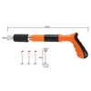 Manual Steel Nail Gun with 100 Nails Mini 5 Gears Power Adjustable Wall Rivet Gun Portable Concrete Blaster Nail Upholstery Tool 6