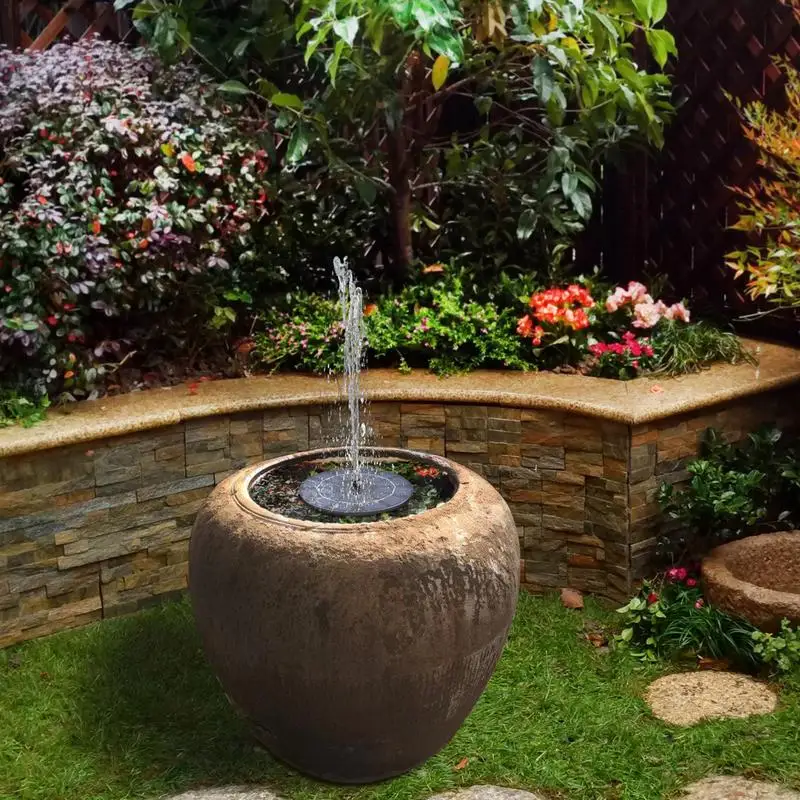 

Solar Bird Bath Fountain 2.5W Bird Bath Fountain Solar Power Outdoor Solar Pond Fountain With 7 Nozzles Garden Aquarium Fountain