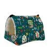 1pc Cute Print Bird Bed Mini Cage Rabbit Squirrel Mat Guinea Pig Nest Hamster House Small Animal Sleeping Bed Pet Hanging Cage 5
