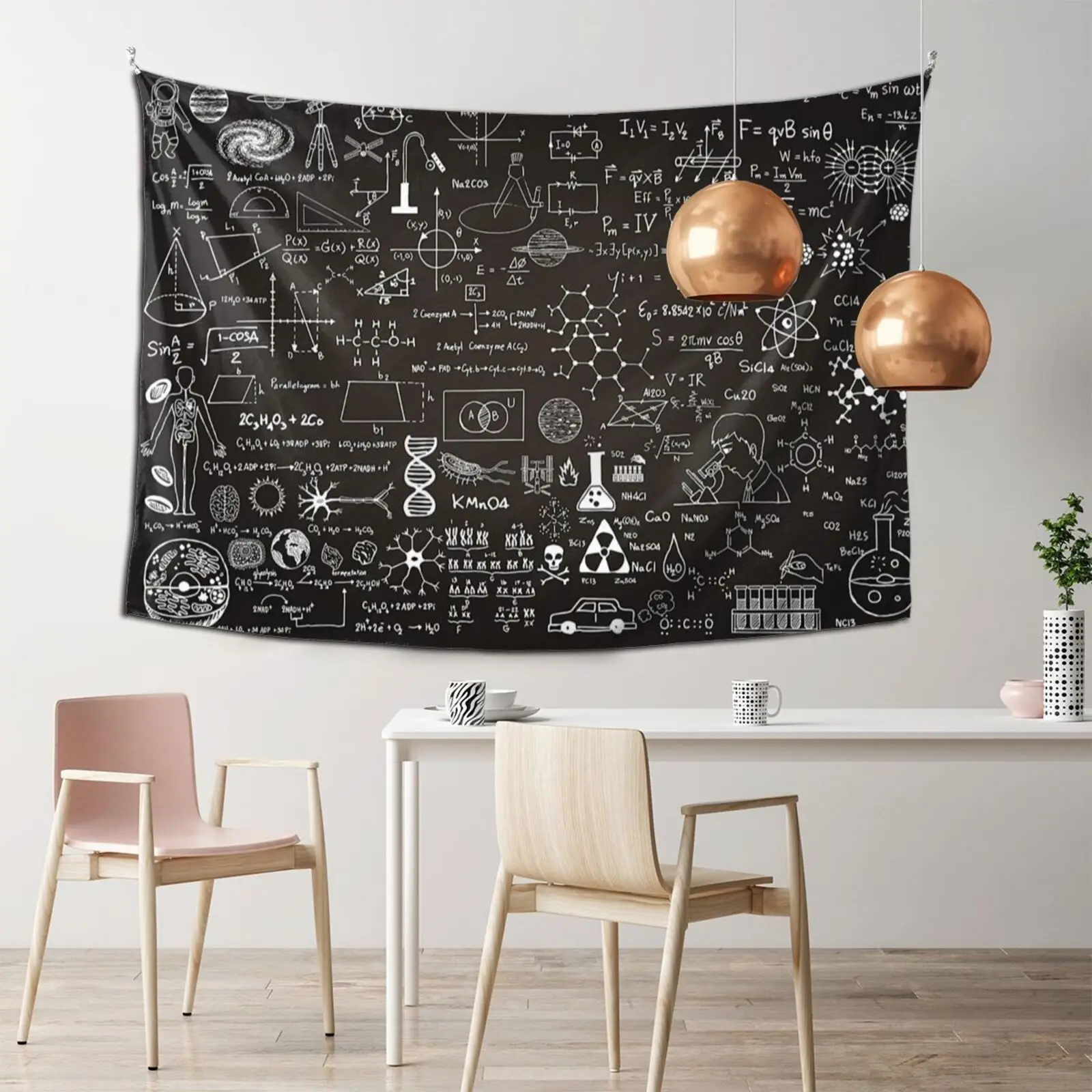 

The west Witchcraft Tarot Tapestry Wall Hanging Black Khaki Sun Moon Starry Universe Geometric Pattern Home Decoration