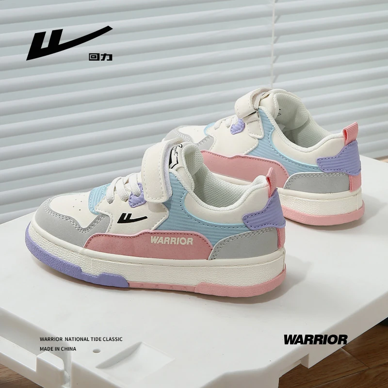 

Кроссовки Warrior для мальчиков и девочек, мягкая удобная обувь из искусственной кожи, на липучке, сочетаются цвета, для детей