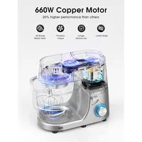 8.5 QT Double Handle Stand Mixer, 6 Speed with Pulse Electric Kitchen Mixer, 660W Tilt-Head Food Mixer 2