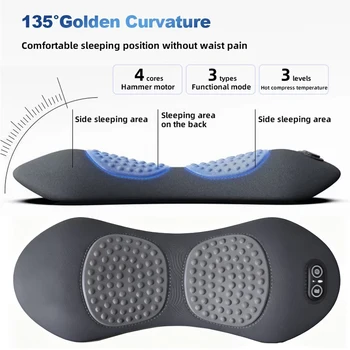 NEW 3-in-1 Back Massager with Relief Bed Sleeping Shiatsu Deep Tissue Portable Shoulder Lower Back Pain Relief Waist Massager 5 NEW 3-in-1 Back Massager with Relief Bed Sleeping Shiatsu Deep Tissue Portable Shoulder Lower Back Pain Relief Waist Massager 10
