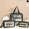 Black//White/pink Transparent Portable Women Travel Wash Bag Waterproof Makeup Storage Pouch Large Capacity Cosmetic Organizer 1