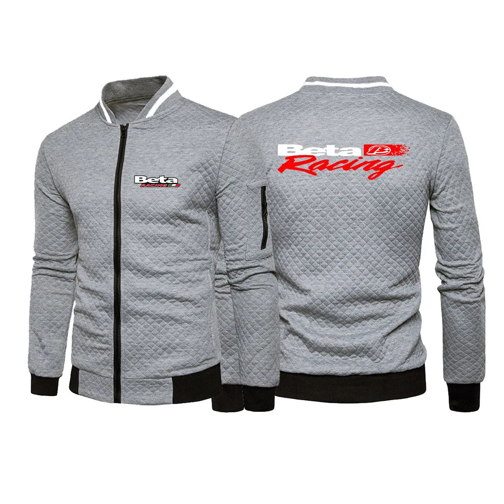 2023 Spring Autumn Men's Beta Racing Motocross Motorcycle Logo Printed Popular Solid Color Long Sleeve Round Neck Zipper Jackets