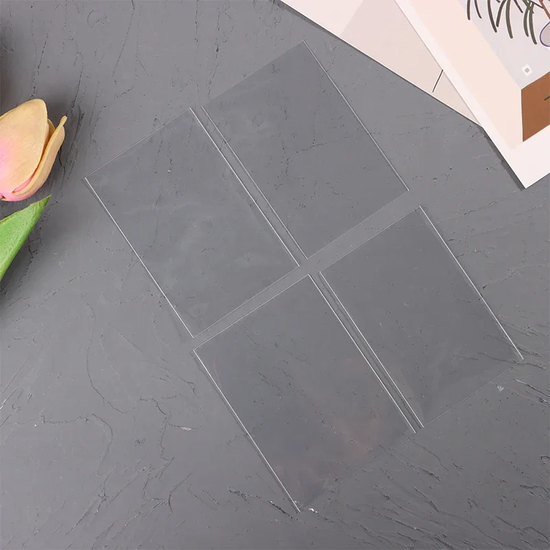 50pcs Korea 3 Inch Photocard Protector Clear Acid Free CPP HARD Card Sleeves Holographic Protector Film Album Binder