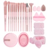 MAANGE 23pcs/Set Makeup Tool 13pcs Pro Makeup Brushes 5pcs Mixed Blender Sponges Puff Makeup Remover Headband Wristband Gifts 2