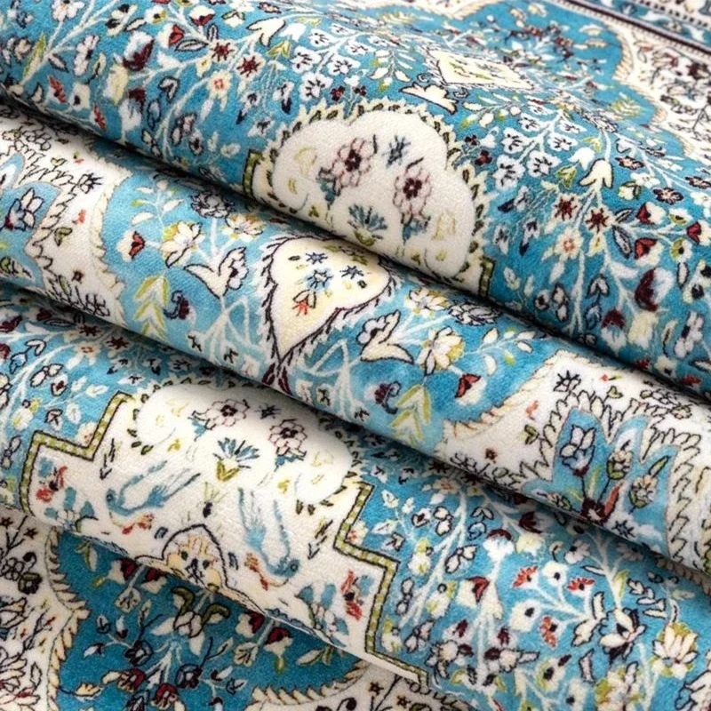 Machine Washable Easy Fold Carpet Bohemian Style Bedroom Carpets Soft Non-Slip Corridor Rug Easy Care for Room Play Rugs Tapis 6