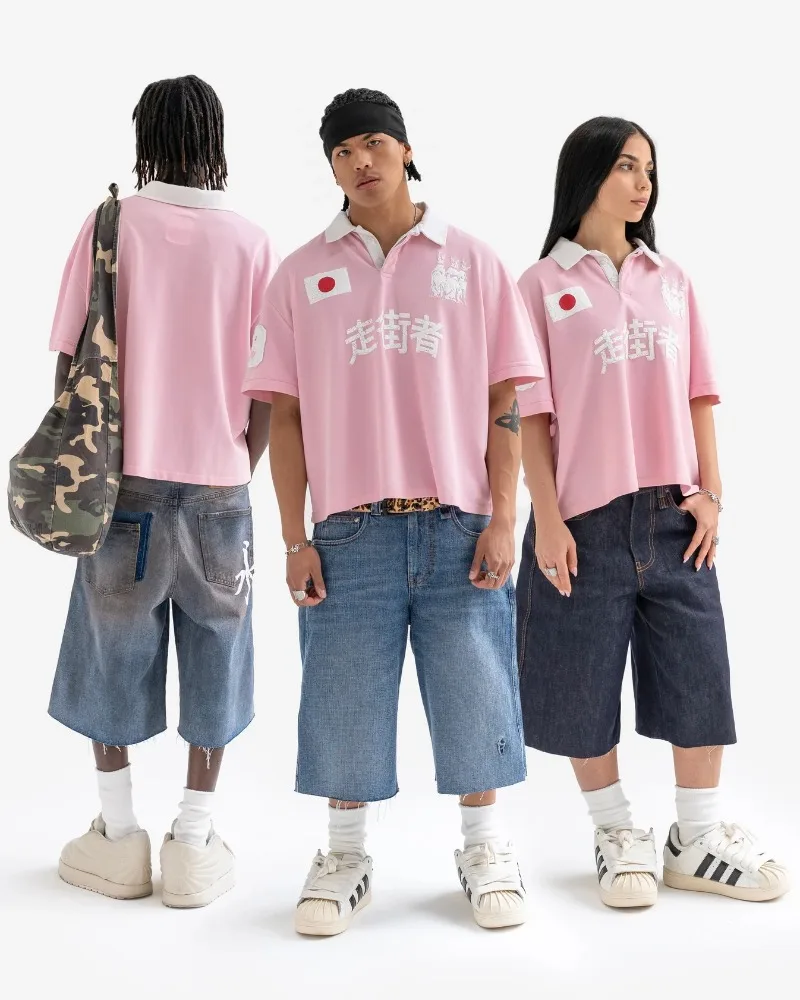 Y2K loose national flag Crack printing oversized polo shirt streetwear trendy summer lapel graphic T shirt unisex canvas clothes 9 Sf1810bc91a744ce2928bcee4d71be7b06